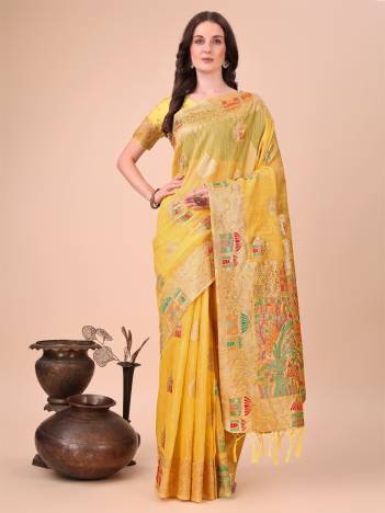 LINEN WEAVES BY ASTITA DESIGNER COTTON SAREE WHOLESALER IN INDIA